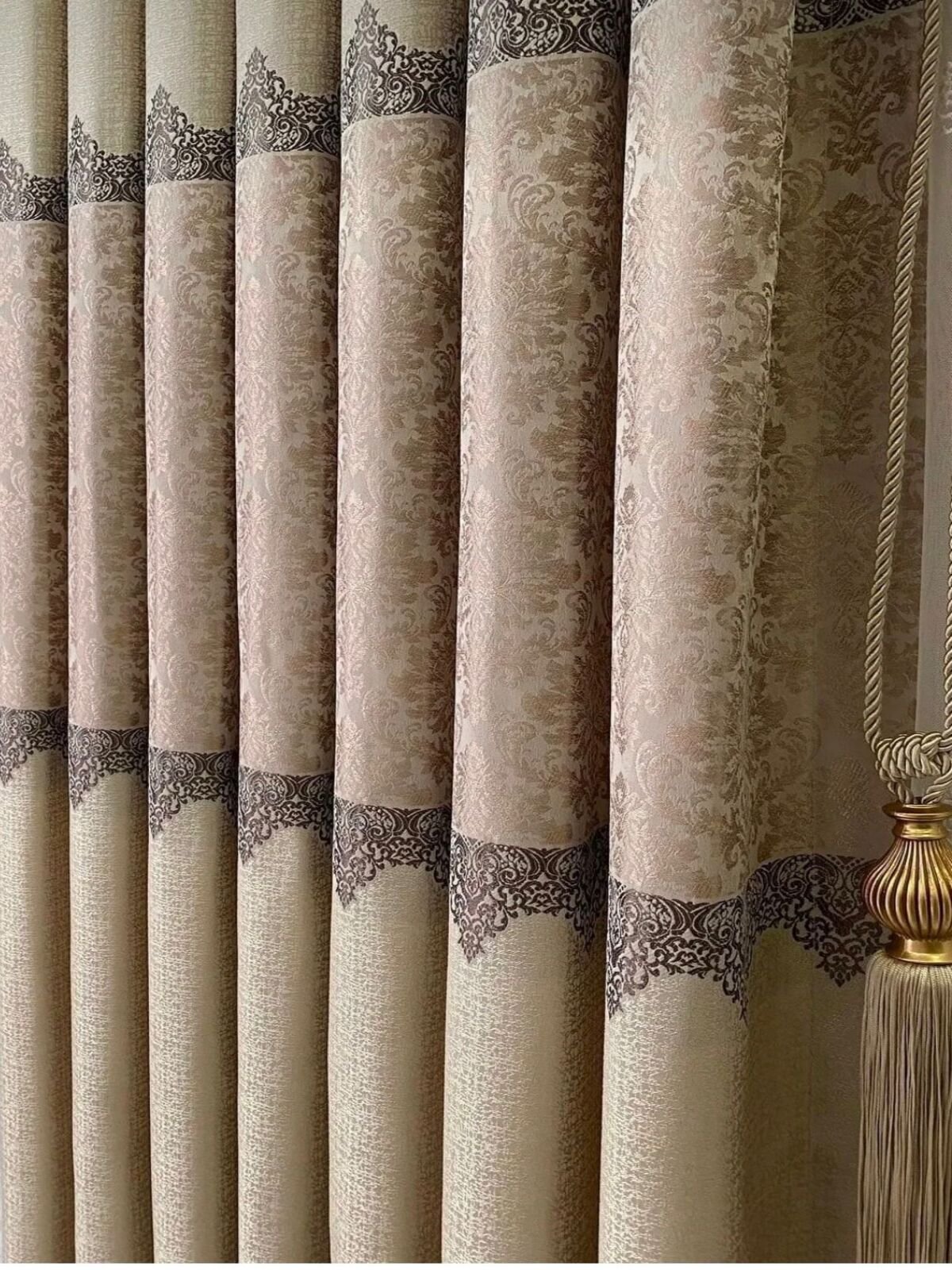 0485ce03-7575-4d76-9638-eb5746538848 Pano Fon Perde Sütlü Kahve Krem - Görsel 1