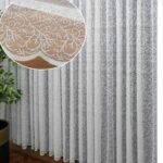 Ütü İstemez Pati Zeytin Dalı Desen Tül Perde