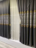 Pano Fon Perde Antrasit Altın - Görsel 2