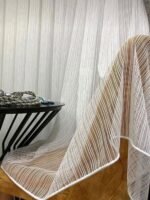 Ütü İstemeyen Keten Çizgili İp Tül Perde - Görsel 2