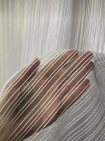 Ütü İstemeyen Keten Çizgili İp Tül Perde - Görsel 3