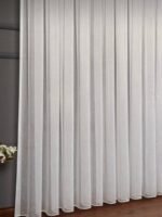 Ütü İstemeyen Örme Balık Sırtı Desen Tül Perde