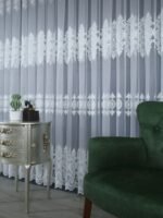 Paris Salon Tül Perdesi Desenli Nakışlı İşlemeli Güpürlü - Görsel 5