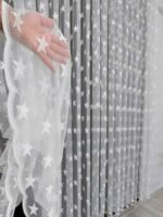 Yıldız Desen Çocuk Odası Tül Perde Ağır Gramajlı Ütü İstemez - Görsel 2