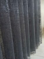 Ütü İstemez Şantuk Fantezi Desen Gri Tül Perde - Görsel 4