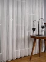 Çift Şerili Makarna Burgulu Tül Perde Ağır Gramajlı Ütü İstemez