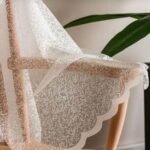 Ütü İstemez Kum Noktalı Desen Tül Perde Her Odaya Uygun Tül Perde