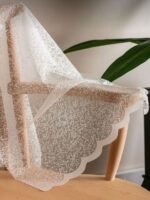 Ütü İstemez Kum Noktalı Desen Tül Perde Her Odaya Uygun Tül Perde