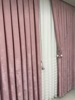 Kadife Dokulu Lüks Fon Perde Pudra - Görsel 2