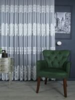 Paris Salon Tül Perdesi Desenli Nakışlı İşlemeli Güpürlü - Görsel 4
