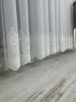 Pragline Etek Güpürlü Bambu Modern Tül Perde|Ütü İstemez Her Odaya Uygun - Görsel 3