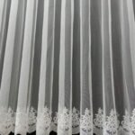 Arne Desen Eteği Nakışlı Tül Perde