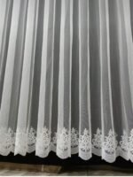Arne Desen Eteği Nakışlı Tül Perde