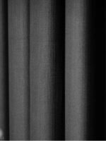 Siyah Renk Keten Dokulu Fon Perde - Görsel 3