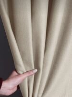 Açık Krem Renk Keten Dokulu Fon Perde - Görsel 2