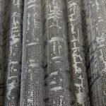 Ütü İstemez Şantuk Fantezi Desen Gri Tül Perde