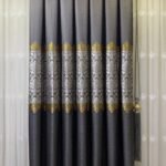 Pano Fon Perde Antrasit Altın