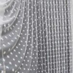 Yıldız Desen Çocuk Odası Tül Perde Ağır Gramajlı Ütü İstemez