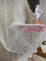 Ütü İstemeyen 8020 Brode Damla Desen Tül Perde - Görsel 2