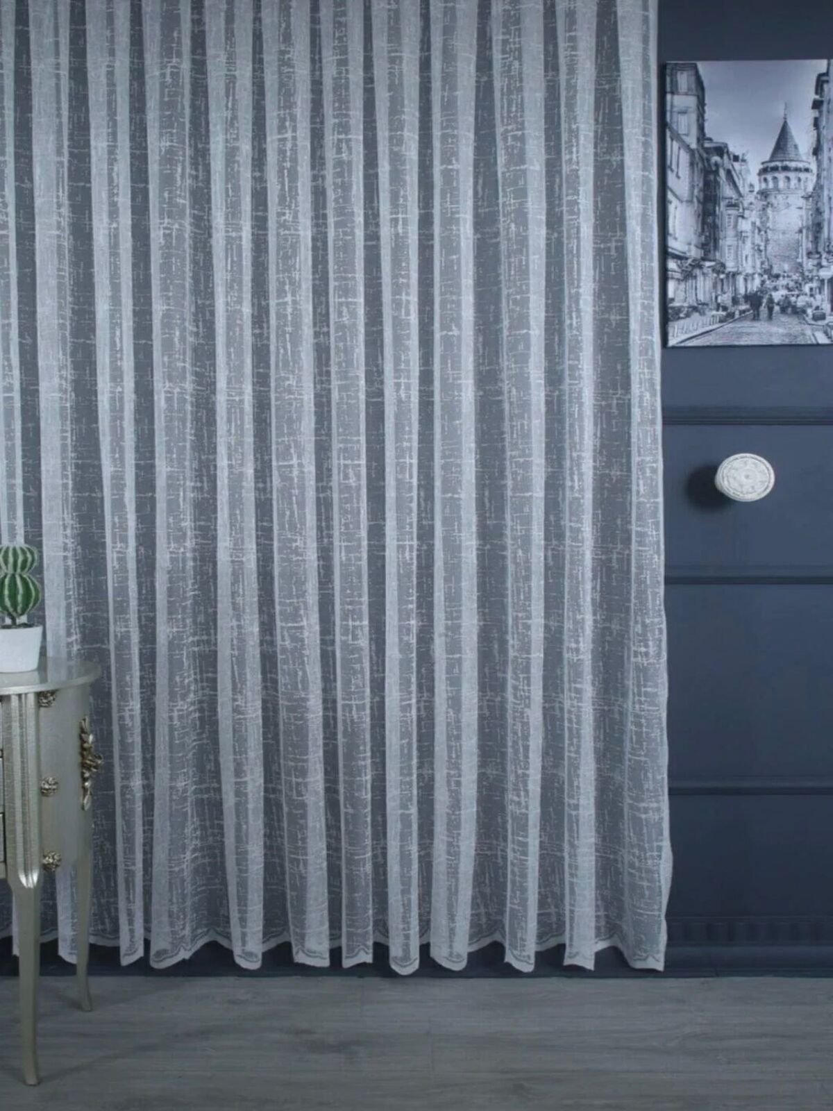 f2e0e659-b177-4475-9306-b3c012e45d5c Ütü İstemez Şantuk Fantazi Desen Tül Perde - Görsel 1