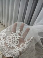 Arne Desen Eteği Nakışlı Tül Perde - Görsel 2