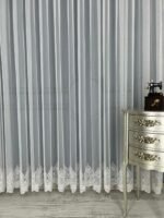 Pragline Etek Güpürlü Bambu Modern Tül Perde|Ütü İstemez Her Odaya Uygun