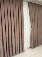 Kadife Dokulu Lüks Fon Perde Gül Kurusu - Görsel 4