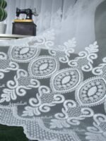 Paris Salon Tül Perdesi Desenli Nakışlı İşlemeli Güpürlü - Görsel 2